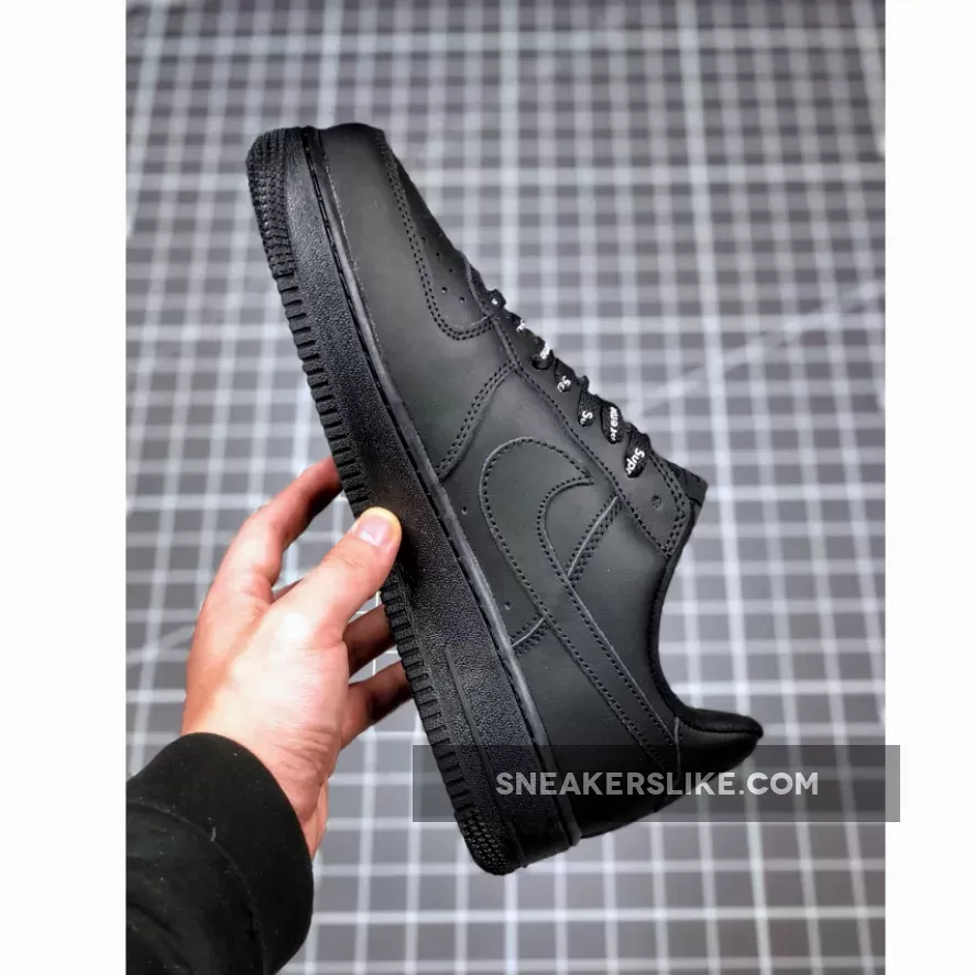 Nike Air Force 1 Low 'Supreme – Mini Box Logo Black' / black supreme air force ones