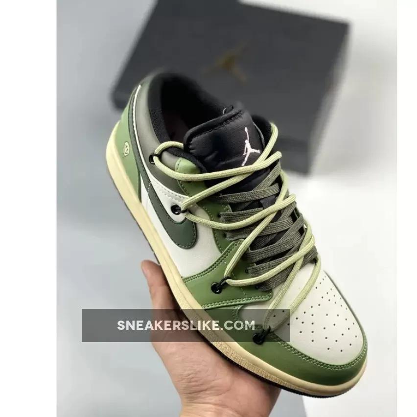 Restock Air Jordan 1 Low White Green Black SN-849882589