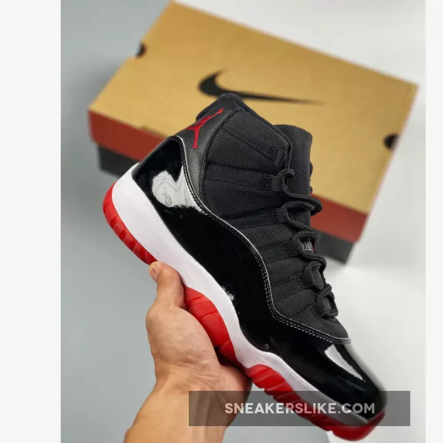Air Jordan 11 Retro 'Bred' 2019 Black/White/Varsity-Red 378037-061 AJ11 #jordan bred 11