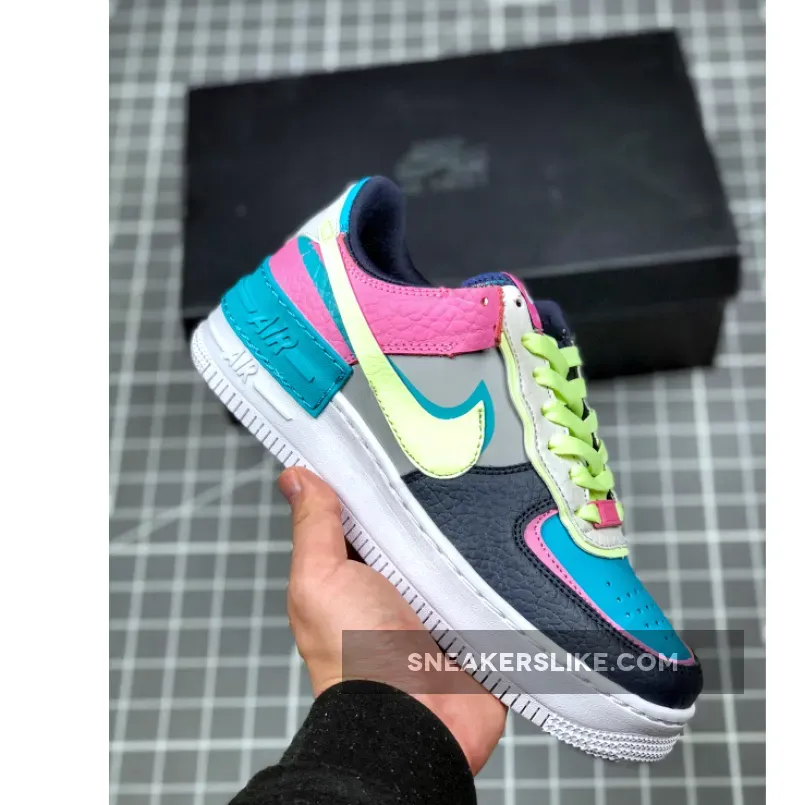 Nike WMNS Air Force 1 Low Shadow 'Easter' Aqua Pink Volt CK3172-001 For Sale