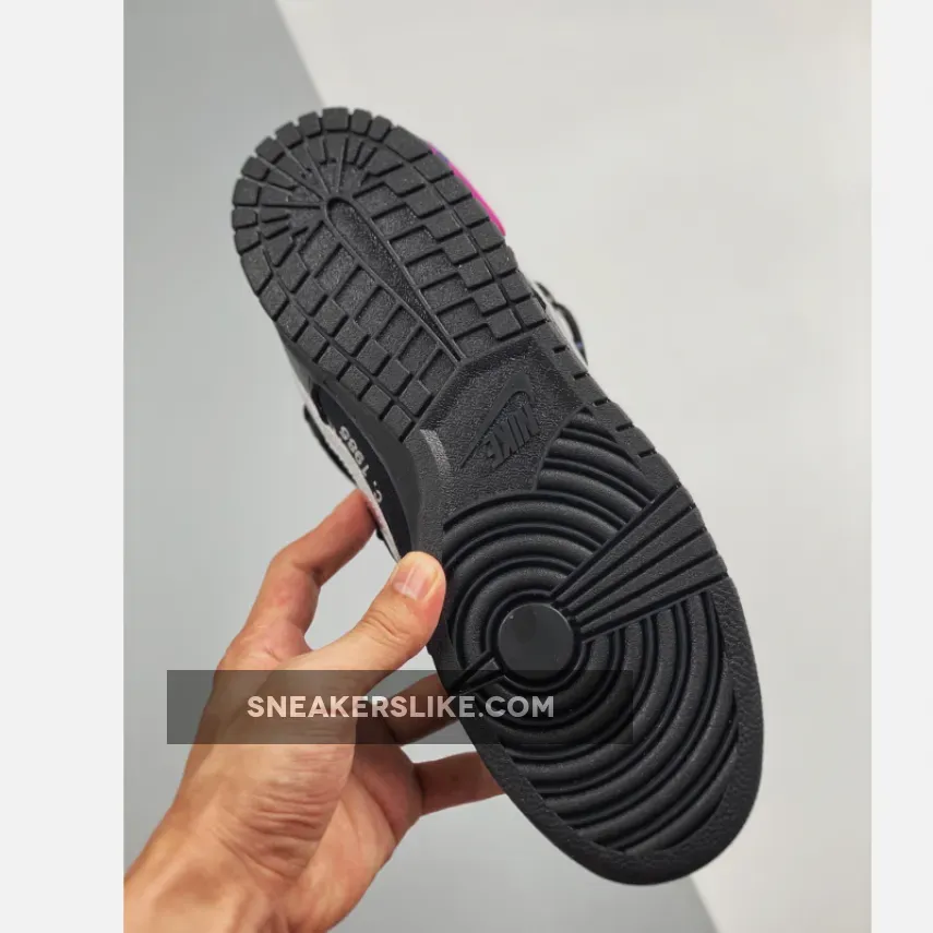 Off-White x Nike Dunk Low 'The 50' Black Silver black and silver nike dunks