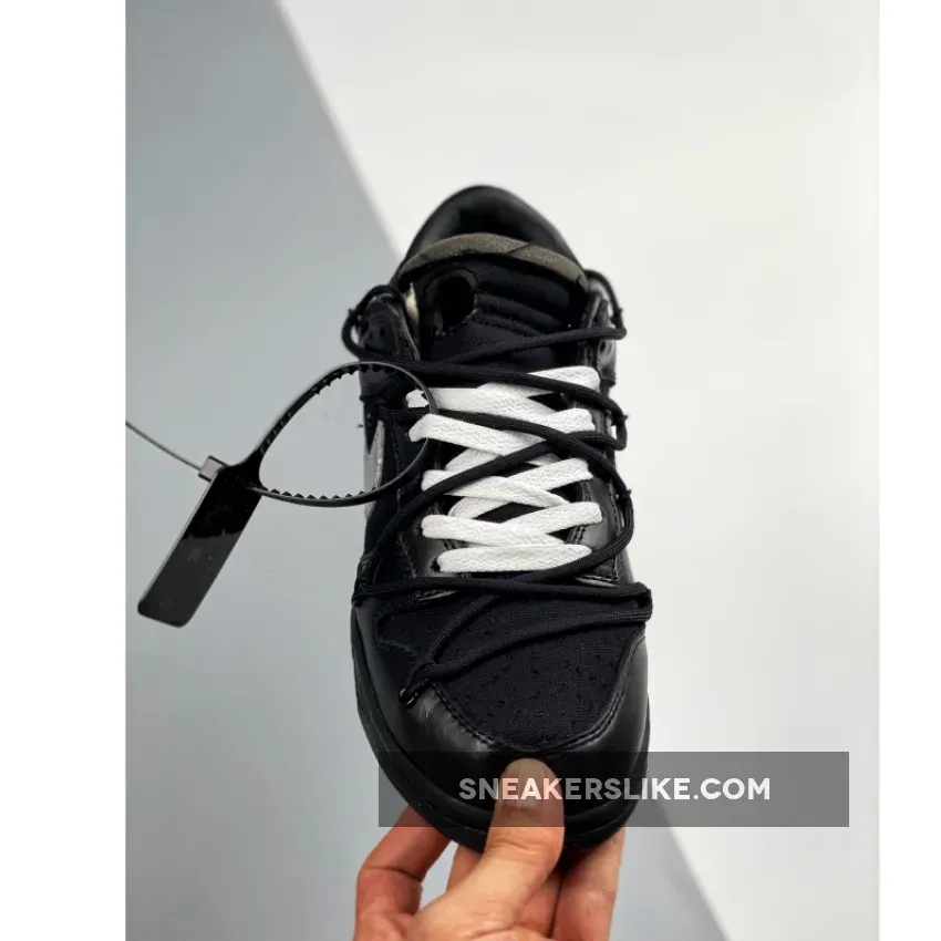Off-White x Nike Dunk Low 'The 50' Black Silver black and silver nike dunks