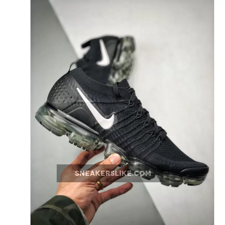 Nike Air VaporMax Flyknit 2 Black/White-Dark Grey #vapormax goat