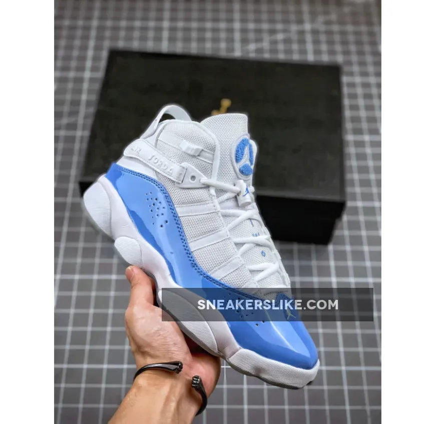 Jordan 6 Rings 'UNC' White/Valor Blue-Ice-White - white and blue 6 rings