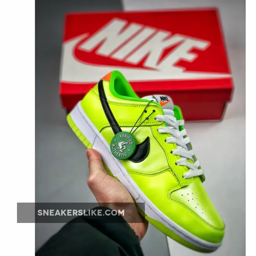 Nike Dunk Low 'Glow in the Dark' Venom Green/Black-Glow FJ4610-702 / paul george glow in the dark dunk