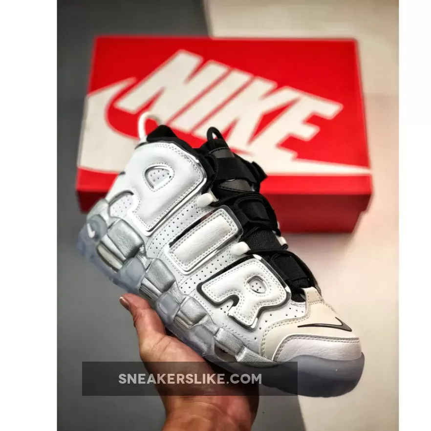 Nike Air More Uptempo White/Black/Clear/Metallic Silver Uptempo Womens