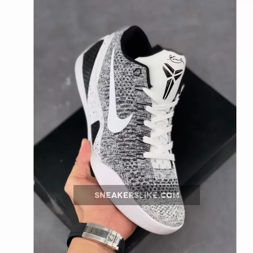 Nike Kobe 9 Elite Low 'Beethoven' White/Black-Wolf Grey #kobe 9 beethoven size 12