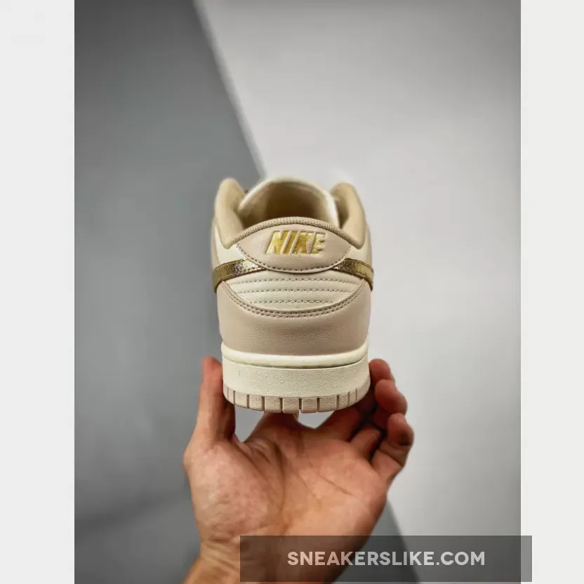 Nike Dunk Low Gold Swoosh Tan / golden dunk