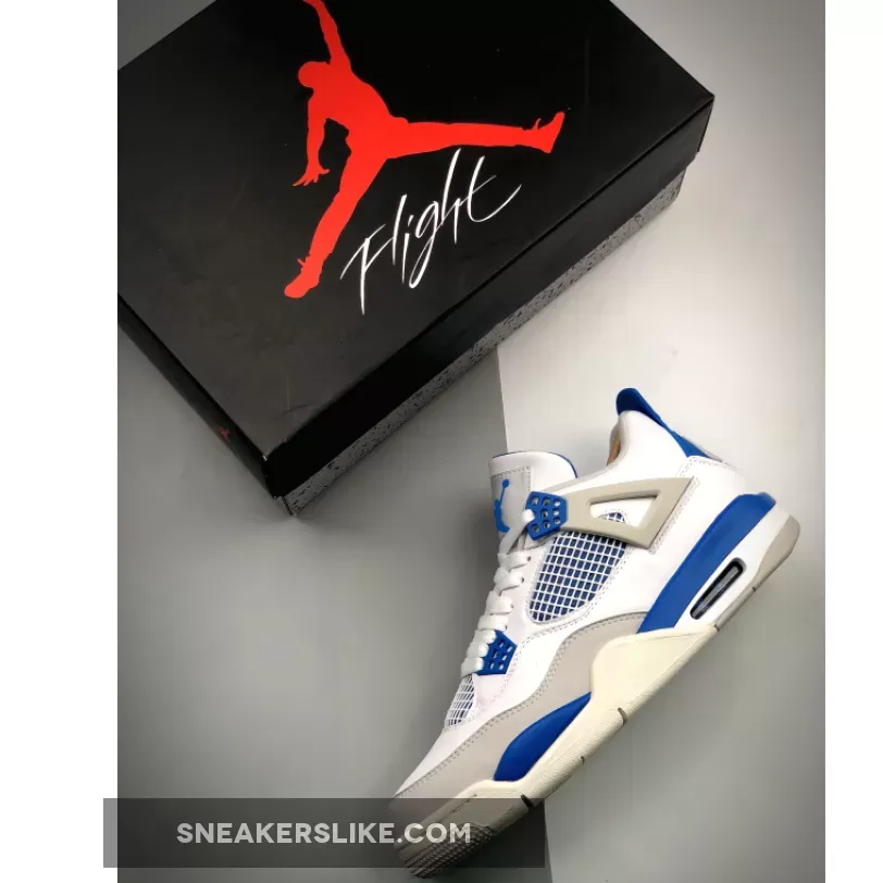 Military Blue Jordan 4 Release Date Air Jordan Retro 4 White/Military Blue-Neutral Grey