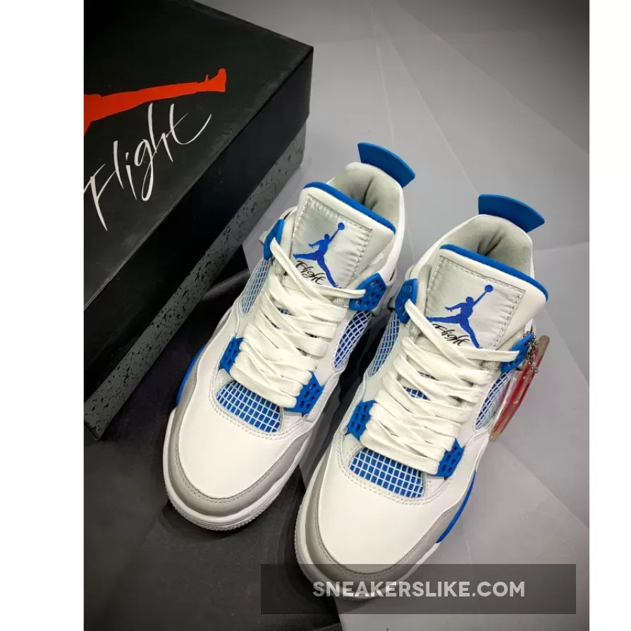 Military Blue Jordan 4 Release Date Air Jordan Retro 4 White/Military Blue-Neutral Grey