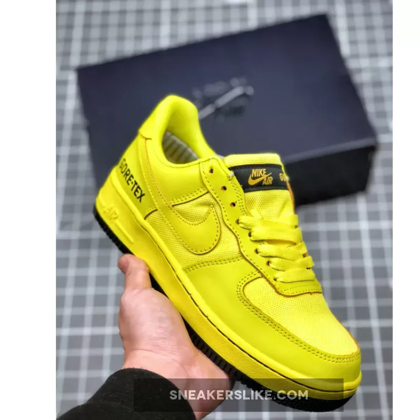 Nike Air Force 1 Low WTR Gore-Tex Dynamic Yellow CK2630-701 - black and yellow airforce 1