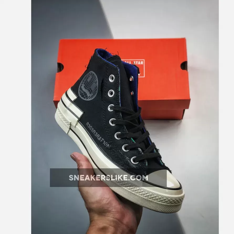 Converse Chuck 70 Hacked Heel High 'Tear Away Black Blue' Chuck 70 High 'valentine's Day - Black'