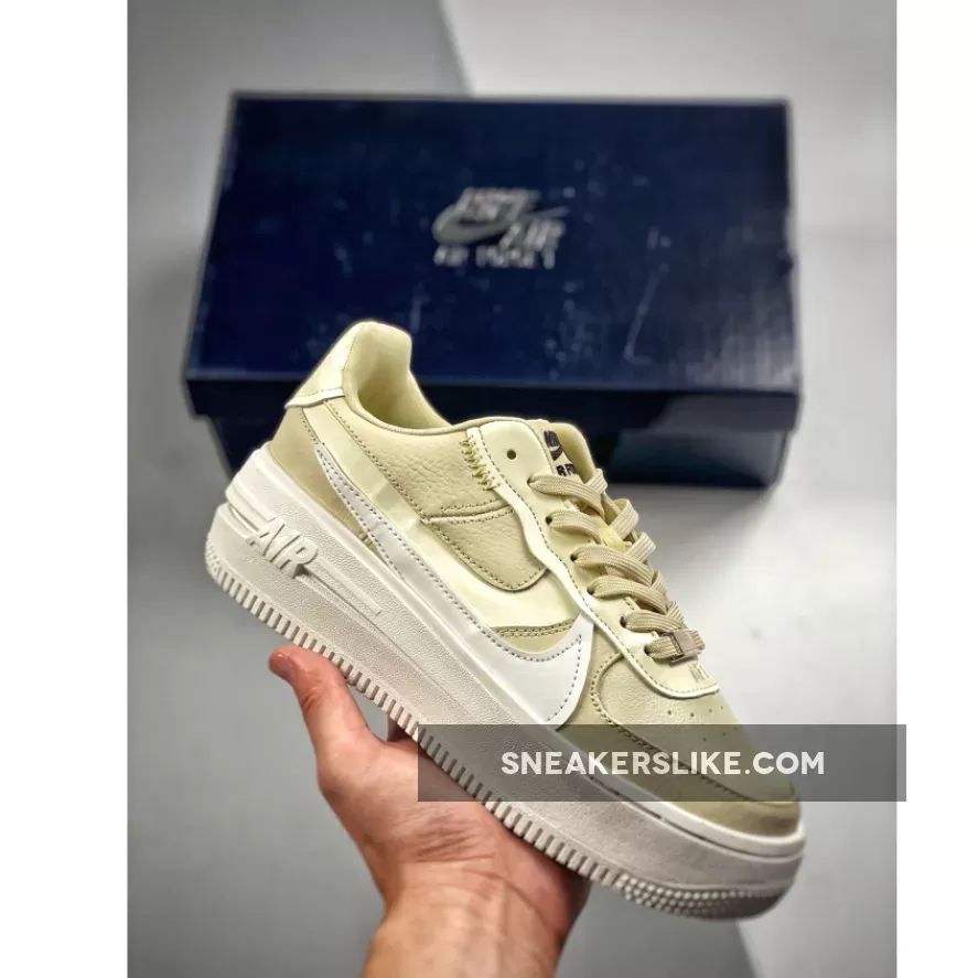 Women Nike Air Force 1 PLT.AF.ORM Fossil DJ9946-200 #air force 1 fossil white
