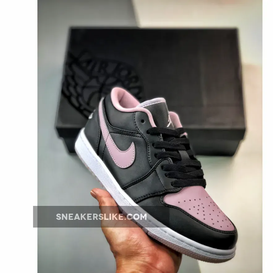Air Jordan 1 Low Black/Iced Lilac-White seiced
