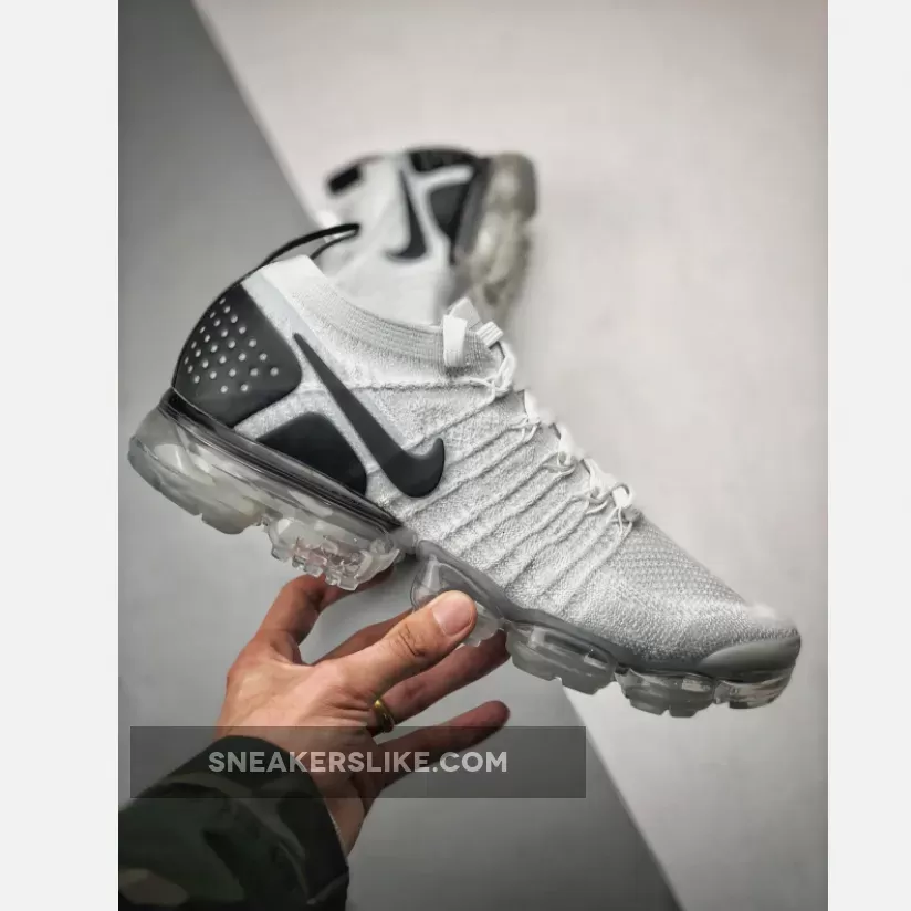 Nike VaporMax Flyknit 2.0 'Reverse Orca' White Black Mens Shoes / air vapormax 2.0 white black