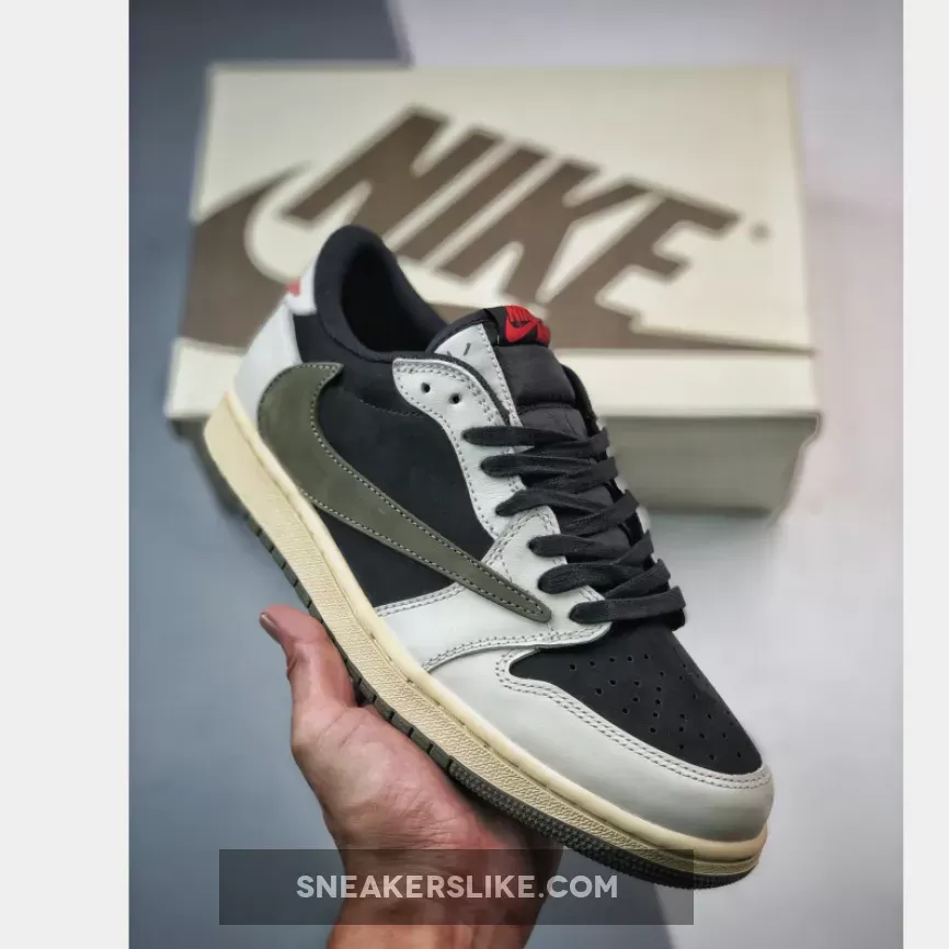Travis Scott x Air Jordan 1 Low OG Olive DZ4137-106 travis scott jordan 1 lows