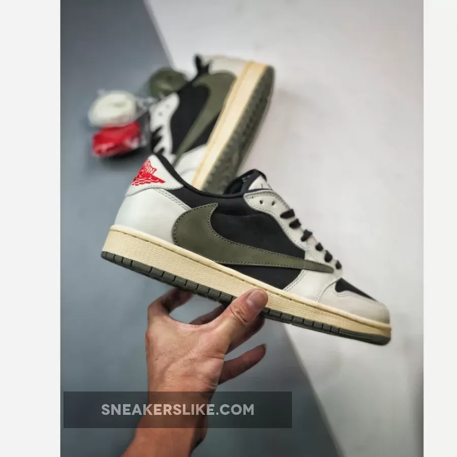 Travis Scott x Air Jordan 1 Low OG Olive DZ4137-106 travis scott jordan 1 lows
