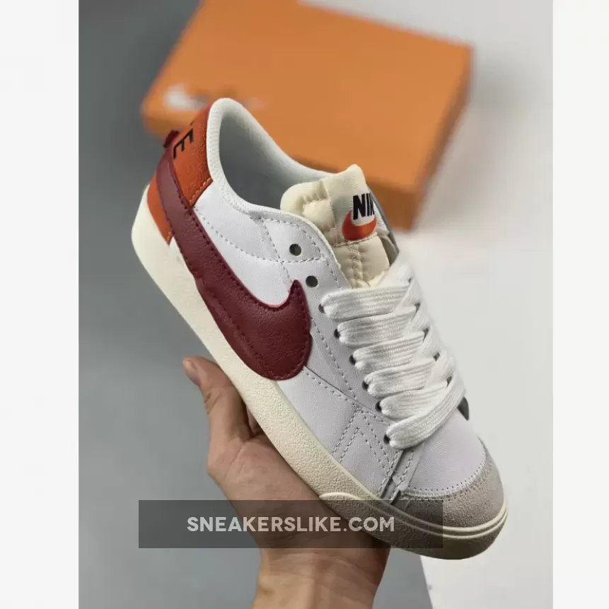 Blazer Jumbo Low Red - Nike Blazer Low Jumbo White Red DQ1470-104