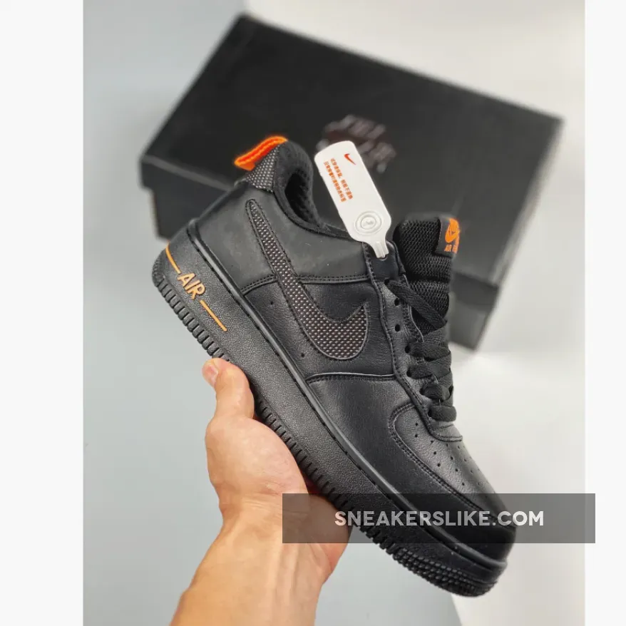 Nike Air Force 1 Low Cut Out Swoosh Black For Womens DC1429-002 air force 1 low 'cut out swoosh - black'