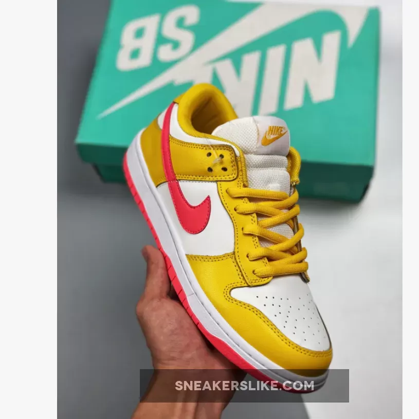Nike Dunk Low White/Yellow-Red red white yellow dunks