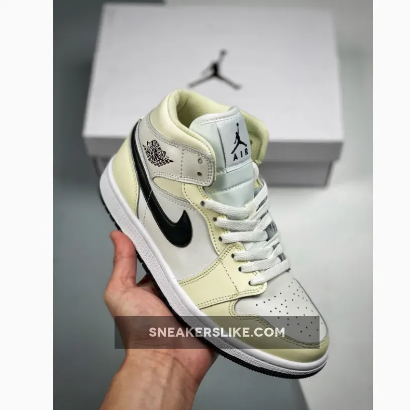 Air Jordan 1 Mid Coconut Milk/Black-Summit White aj1 coconut milk