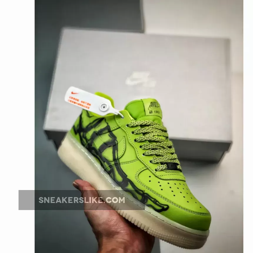 Nike Air Force 1 Low 'Skeleton' Green Goo Outlet