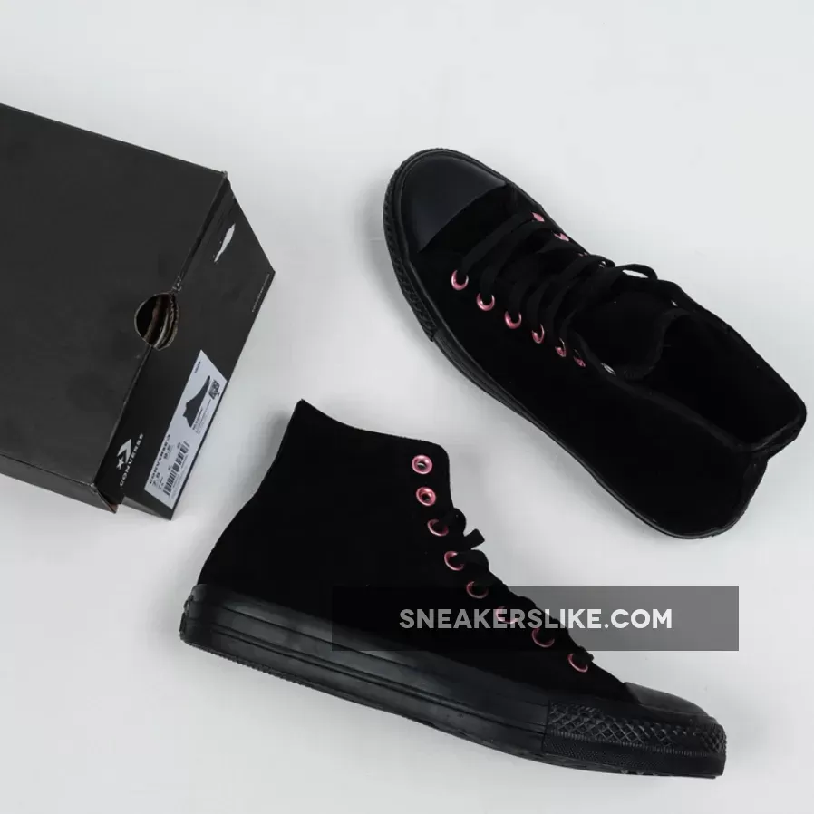 Converse Chuck Taylor All Star Hearts High Top Black 163286C / wmns chuck taylor all star high 'embroidered hearts - black'