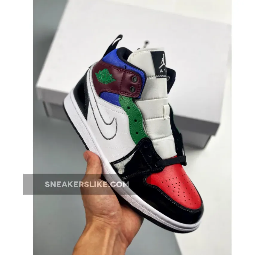 Jordan 1 Mid SE Patent Multi DB5454-001 #air jordan 1 mid se 'multi patent'