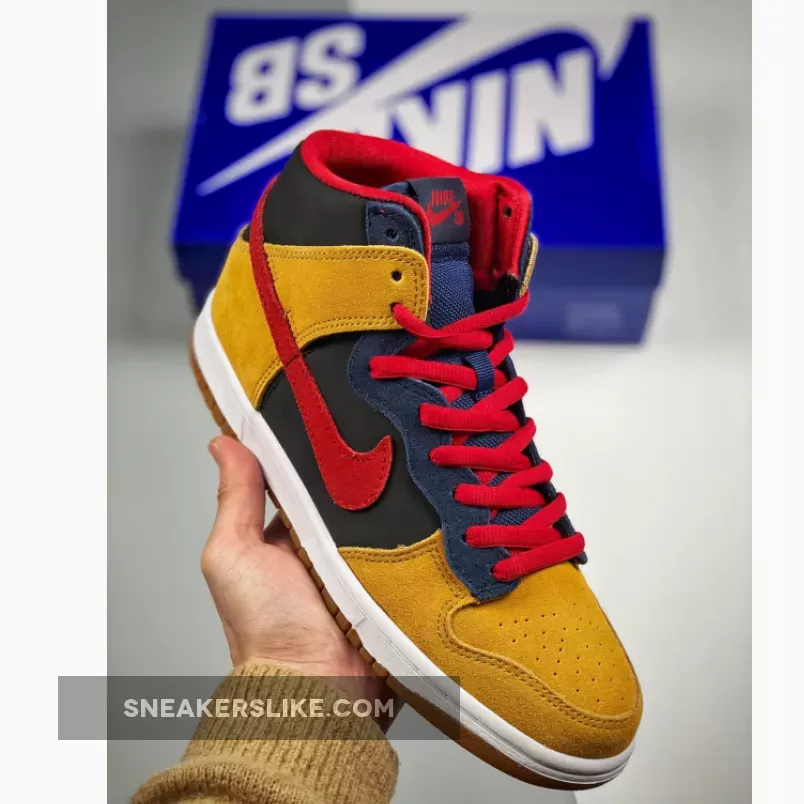 Nike SB Dunk High Dark Obsidian/Varsity Red-Maple 313171-400 Restock