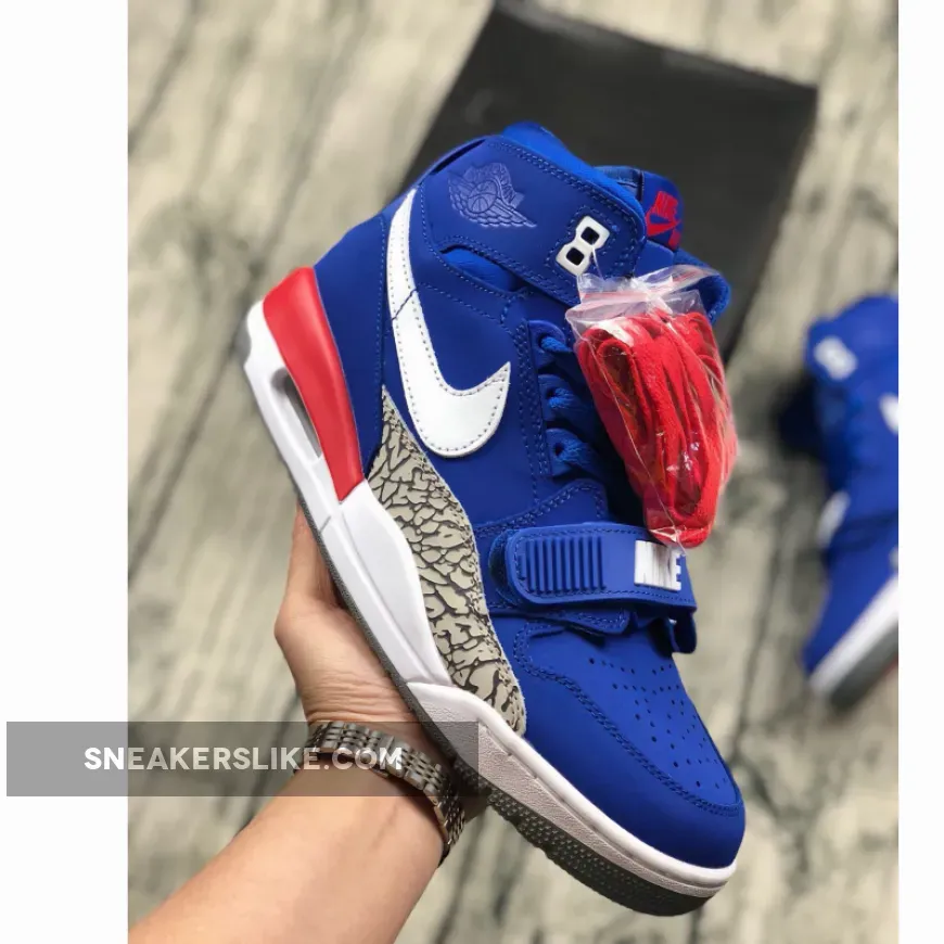 Air Jordan Legacy 312 'Pistons' Bright Blue/White-University Red / jordan legacy 312 blue