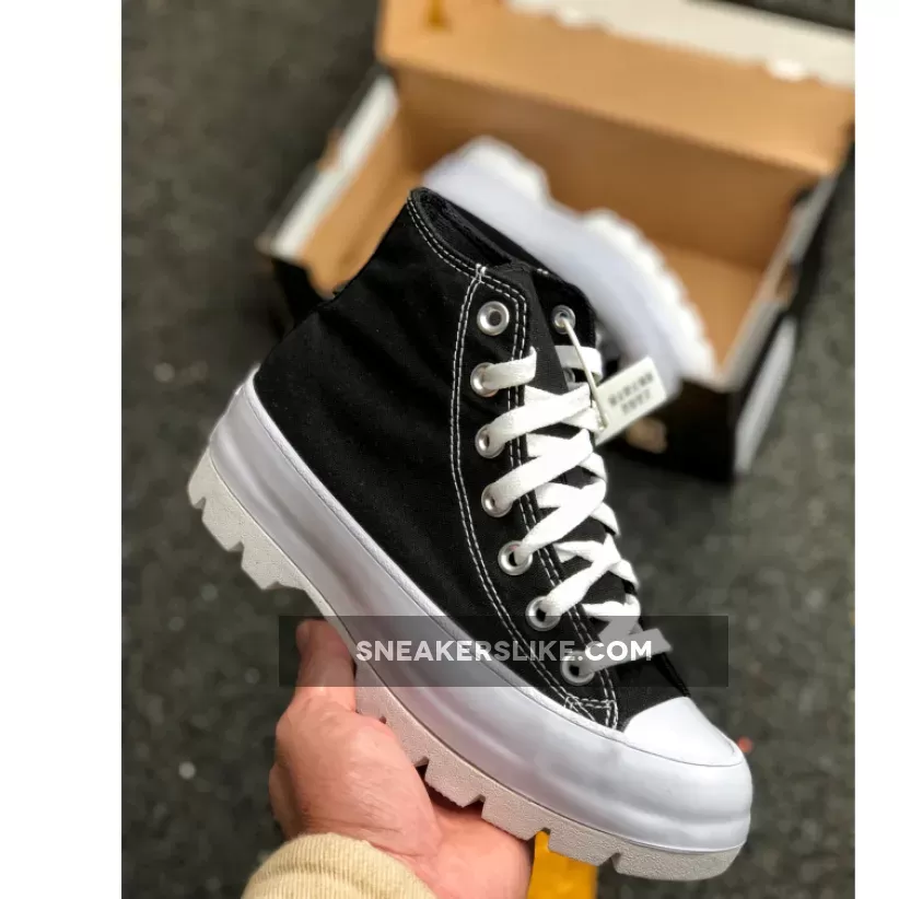 Converse Chuck Taylor All Star Lugged High Top Black/White/Black - all star lugged black