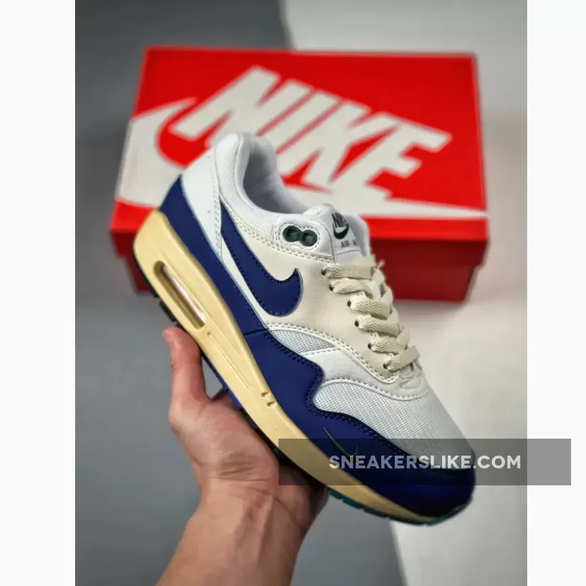Nike Air Max 1 'Athletic Dept.' White Deep Royal / Royal Blue Retro Jordans FQ8048-133