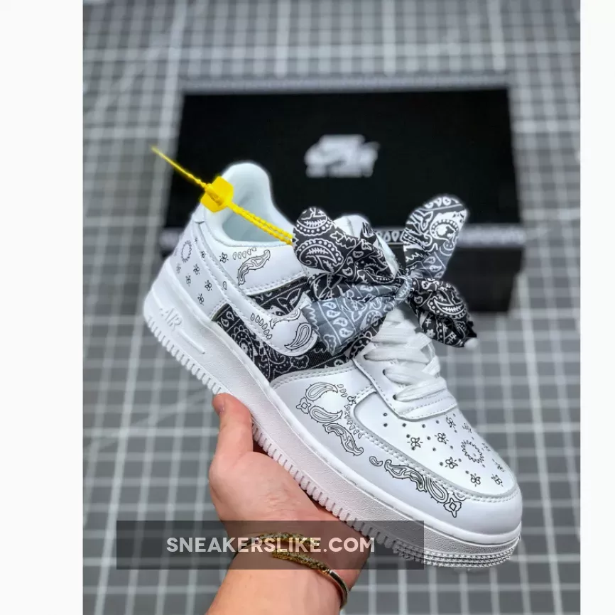 Custom X Nike Air Force 1 Low White Black Outlet