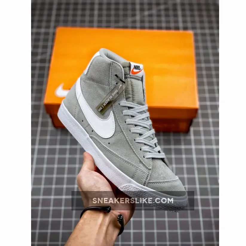 Nike Blazer Mid '77 Suede Light Smoke Grey/White-Black - nike blazer light smoke grey