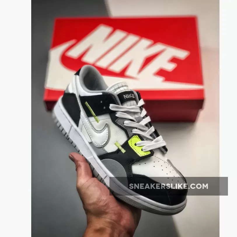 Nike Dunk Low Scrap Black/White/Wolf Grey/LT Lemon Twist For Sal Nike Dunk Low Lemon Twist