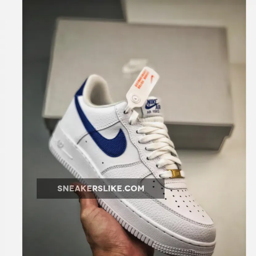 Nike Air Force 1 Low White/Royal Blue - nike air force 1 07 white
