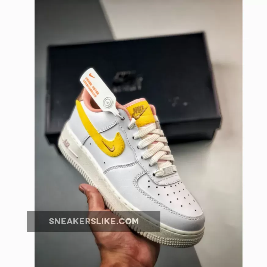 Nike Air Force 1 Low Mama White Yellow For Womens DV2183-100 Yellow And White Nikes