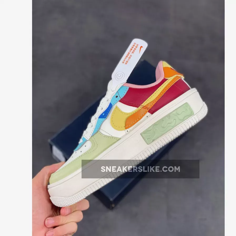 Nike Air Force 1 Fontanka Sail/Sunset/Pomegranate/Saturn Gold / air force 1 fontanka trainers