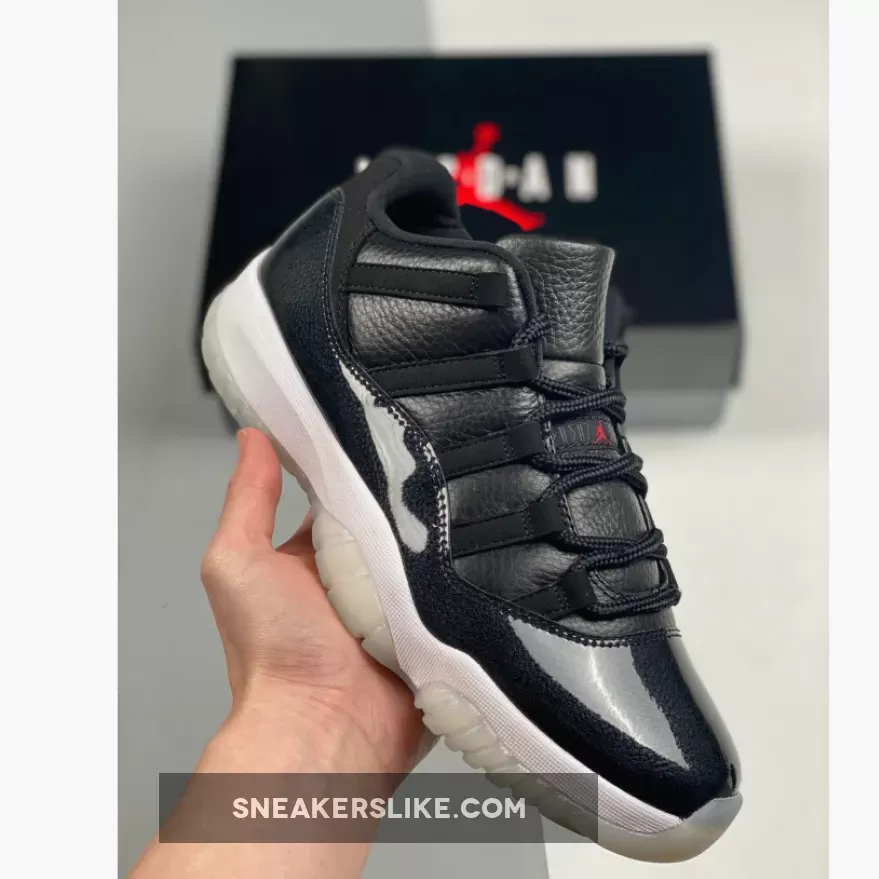 Air Jordan 11 Low '72-10' Black/Gym Red-White-Sail / 11 low 72-10