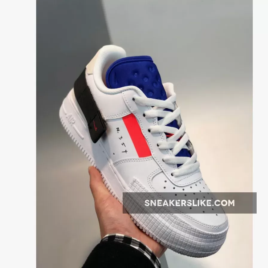 Nike N.354 Air Force 1 Type White/Red Orbit-Black / nike n 354 red
