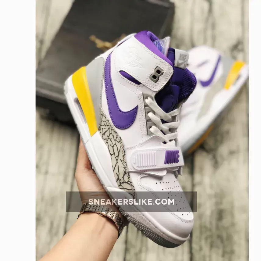 Air Jordan Legacy 312 'Lakers' White/Field Purple-Amarillo / jordan legacy 312 lakers