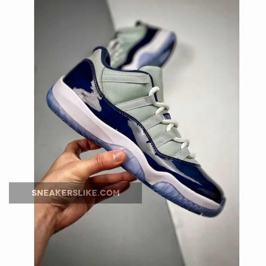 Air Jordan 11 Low 'Georgetown' Grey Mist/White-Midnight Navy / georgetown jordan 11