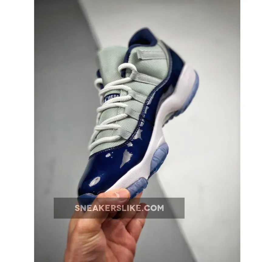 Air Jordan 11 Low 'Georgetown' Grey Mist/White-Midnight Navy / georgetown jordan 11