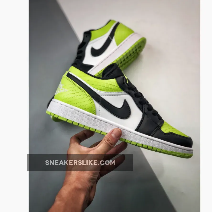 Air Jordan 1 Low 'Vivid Green Snakeskin' DX4446-301 Air Jordan 1 Snakeskin Green