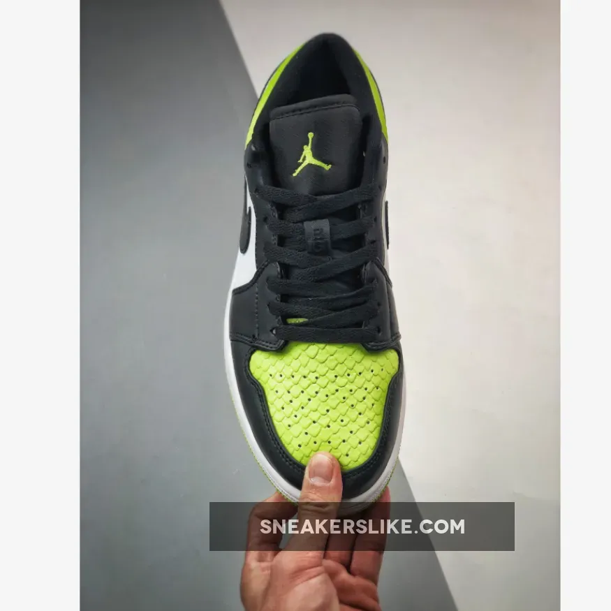 Air Jordan 1 Low 'Vivid Green Snakeskin' DX4446-301 Air Jordan 1 Snakeskin Green