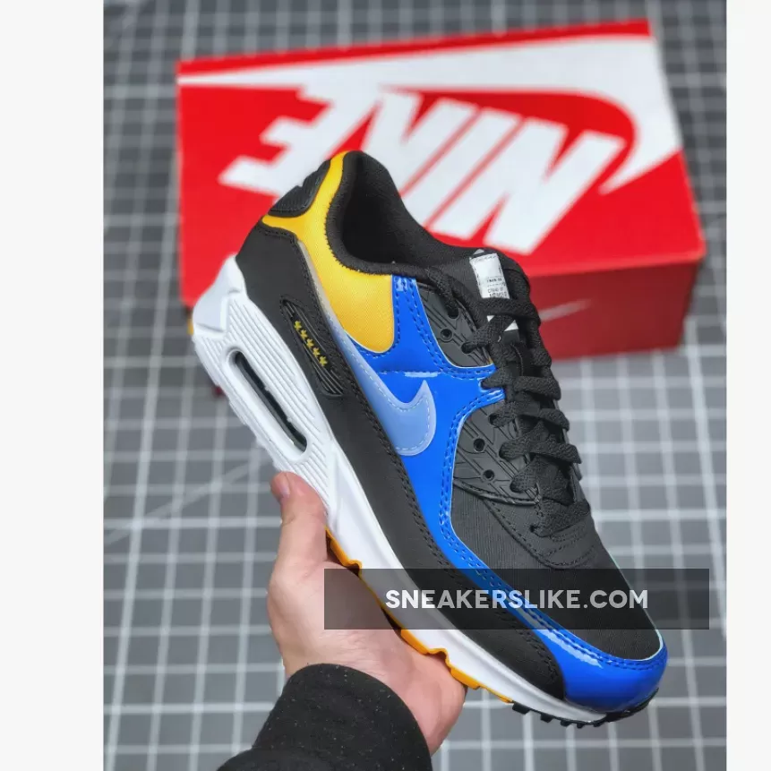 Nike Air Max 90 'Shanghai' Black Blue Yellow CT9140-001 / air max 90 shanghai