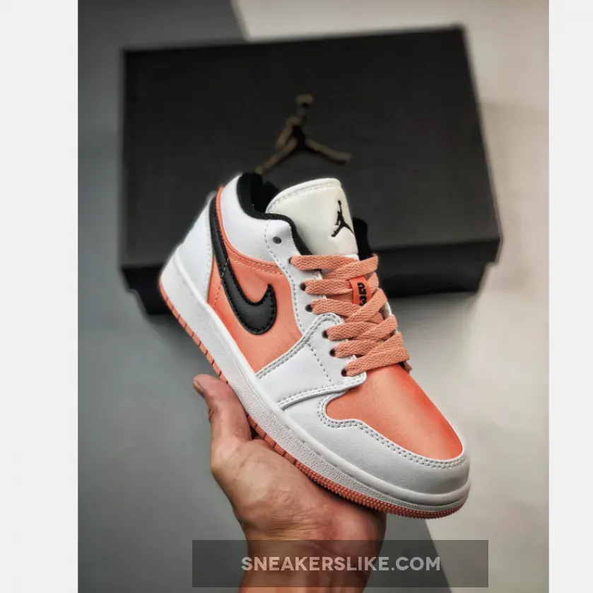 Air Jordan 1 Low White/Light Madder Root/Black DM8960-801 Jordan 1 Madder Root