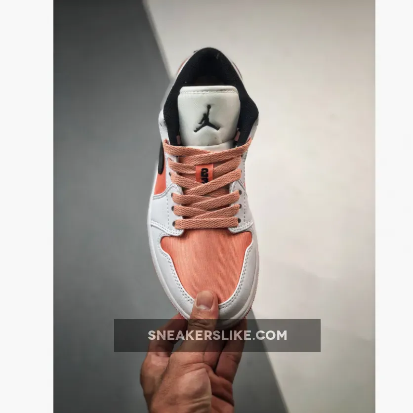 Air Jordan 1 Low White/Light Madder Root/Black DM8960-801 Jordan 1 Madder Root