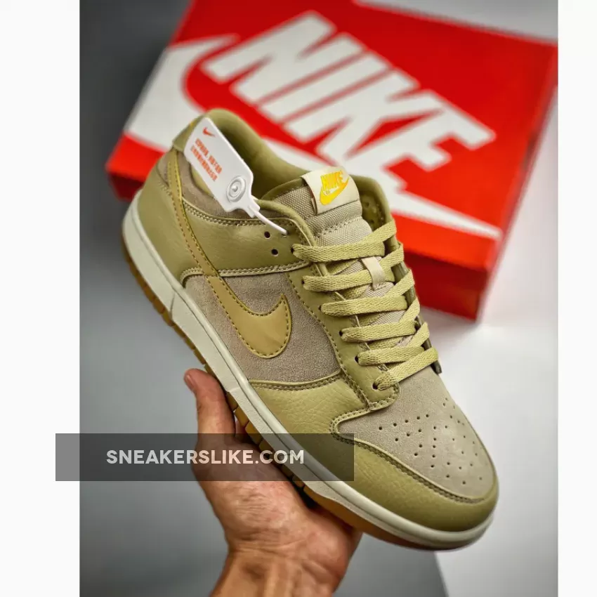 Nike Dunk Low Khaki Yellow Gum DZ4513-200 #200$ dunks