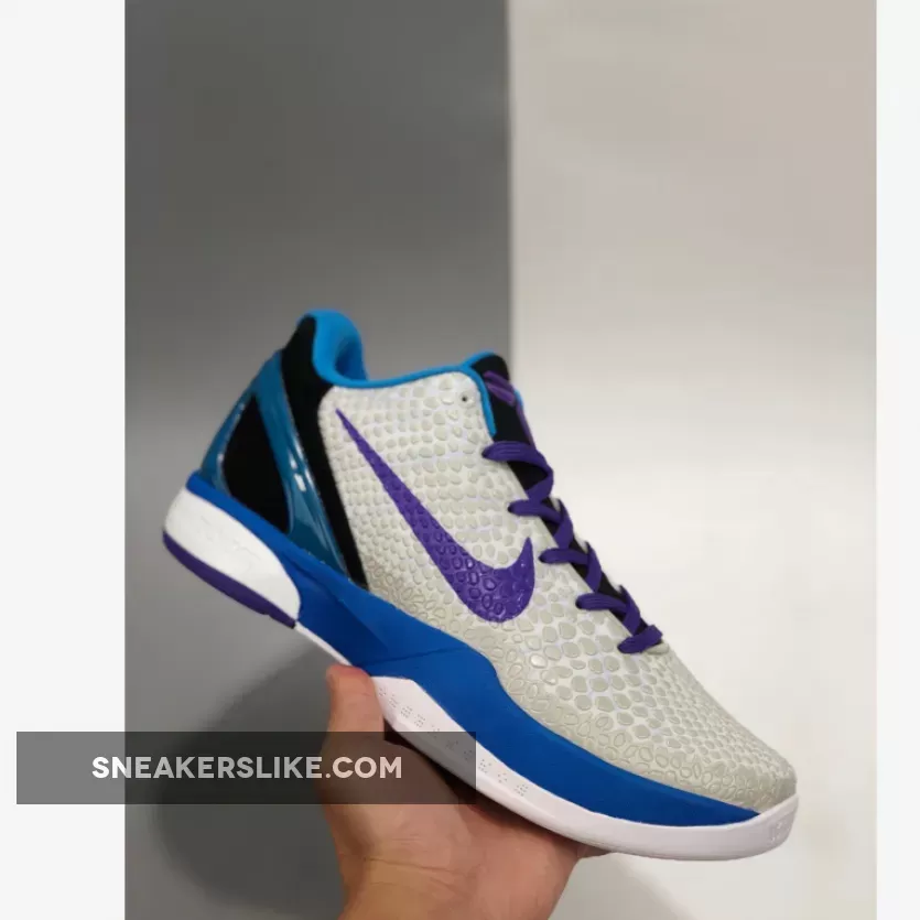 Nike Kobe 6 Protro White/Blue-Purple #purple kobe 6